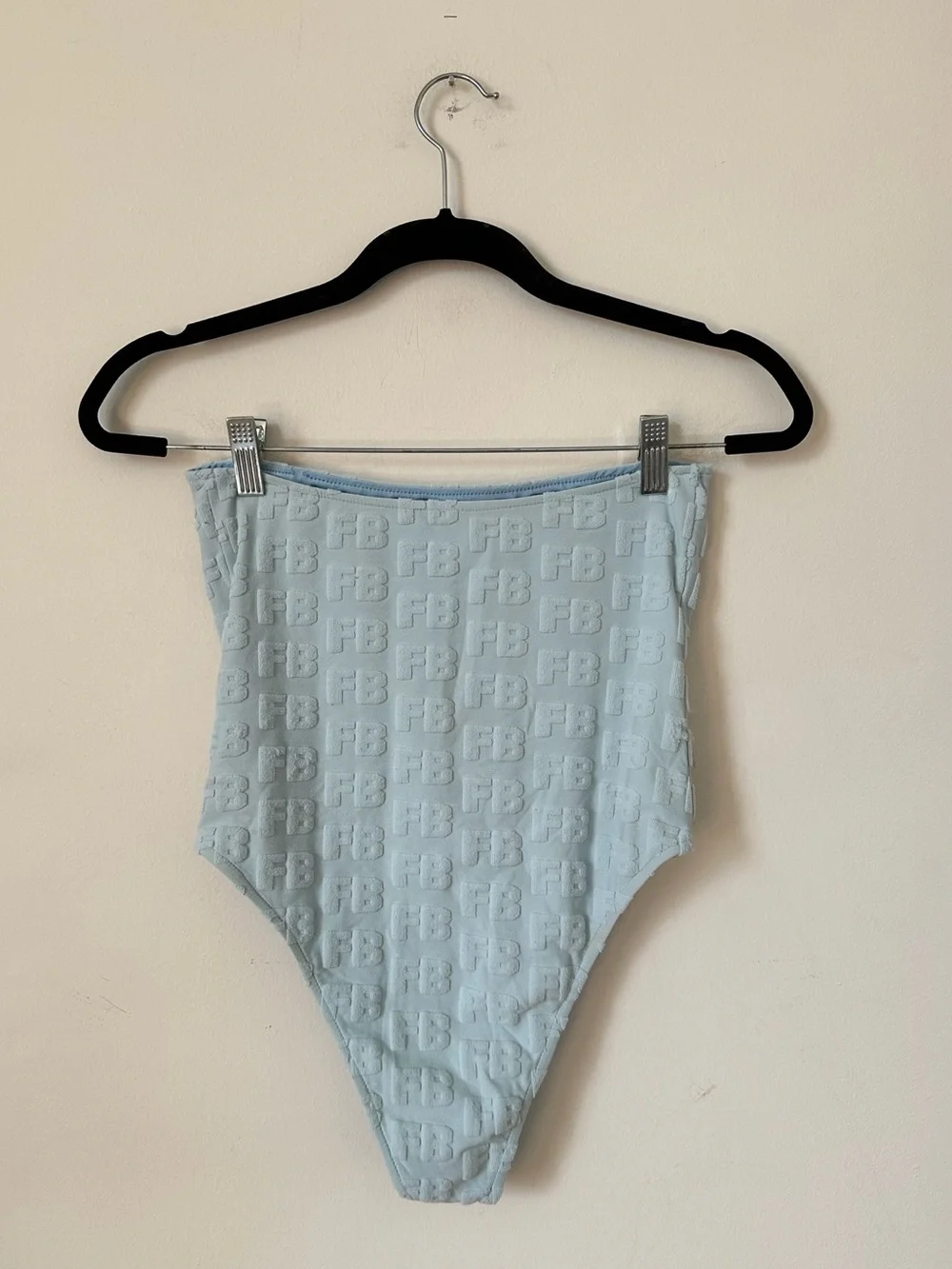 Frankies Bikinis Stella Terry Strapless Monogram One Piece Size Small